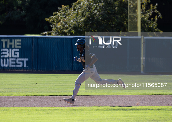 The Yolo High Wheelers (14) beat the Oakland Ballers (4) in game 1 (round 1) of the Pioneer Baseball League's playoffs in Davis, Calif., on...