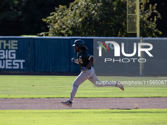 The Yolo High Wheelers (14) beat the Oakland Ballers (4) in game 1 (round 1) of the Pioneer Baseball League's playoffs in Davis, Calif., on...