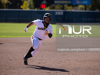 The Yolo High Wheelers (14) beat the Oakland Ballers (4) in game 1 (round 1) of the Pioneer Baseball League's playoffs in Davis, Calif., on...