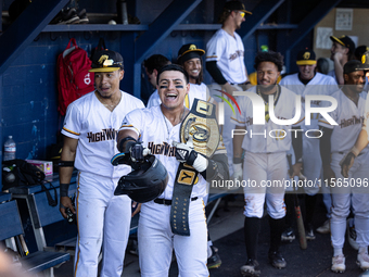 The Yolo High Wheelers (14) beat the Oakland Ballers (4) in game 1 (round 1) of the Pioneer Baseball League's playoffs in Davis, Calif., on...