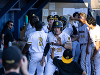 The Yolo High Wheelers (14) beat the Oakland Ballers (4) in game 1 (round 1) of the Pioneer Baseball League's playoffs in Davis, Calif., on...