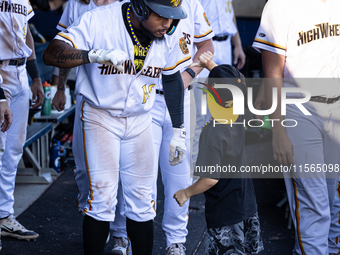 The Yolo High Wheelers (14) beat the Oakland Ballers (4) in game 1 (round 1) of the Pioneer Baseball League's playoffs in Davis, Calif., on...