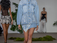 A model walks the runway at the PatBo show during New York Fashion Week in New York City, United States, on September 10, 2024. (