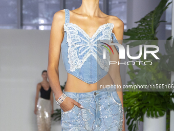 A model walks the runway at the PatBo show during New York Fashion Week in New York City, United States, on September 10, 2024. (