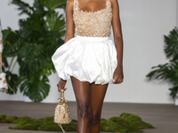 A model walks the runway at the PatBo show during New York Fashion Week in New York City, United States, on September 10, 2024. (