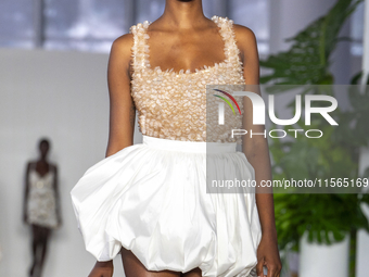 A model walks the runway at the PatBo show during New York Fashion Week in New York City, United States, on September 10, 2024. (