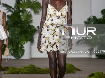 A model walks the runway at the PatBo show during New York Fashion Week in New York City, United States, on September 10, 2024. (