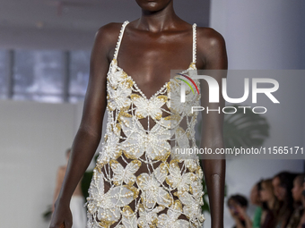 A model walks the runway at the PatBo show during New York Fashion Week in New York City, United States, on September 10, 2024. (