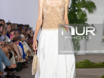 A model walks the runway at the PatBo show during New York Fashion Week in New York City, United States, on September 10, 2024. (