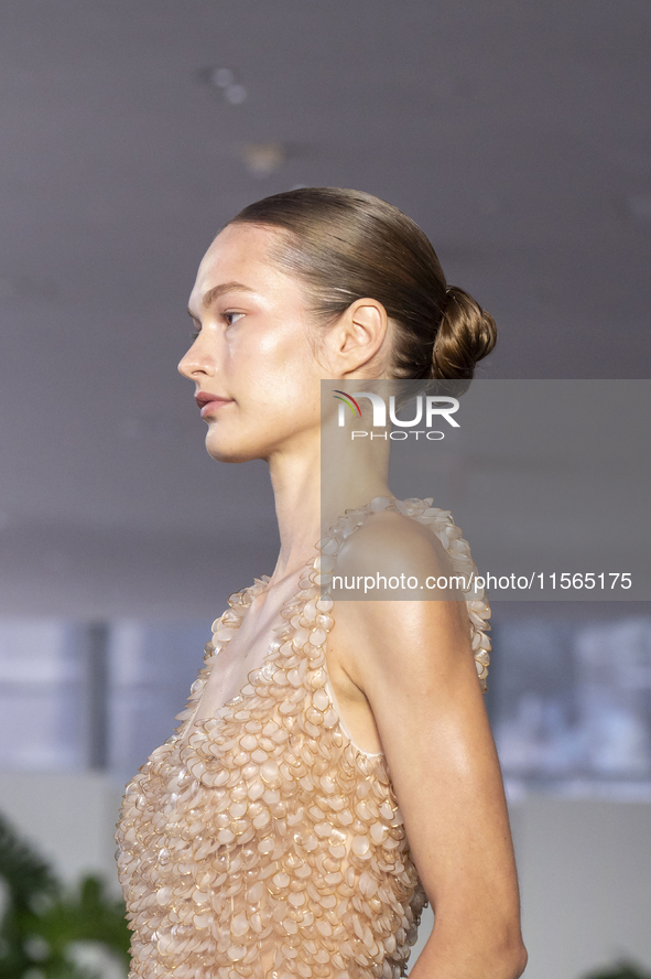 A model walks the runway at the PatBo show during New York Fashion Week in New York City, United States, on September 10, 2024. 