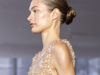 A model walks the runway at the PatBo show during New York Fashion Week in New York City, United States, on September 10, 2024. (