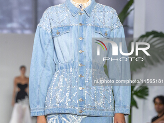 A model walks the runway at the PatBo show during New York Fashion Week in New York City, United States, on September 10, 2024. (