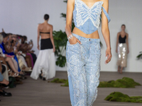 A model walks the runway at the PatBo show during New York Fashion Week in New York City, United States, on September 10, 2024. (