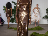 A model walks the runway at the PatBo show during New York Fashion Week in New York City, United States, on September 10, 2024. (