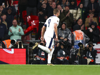 Harry Kane of England celebrates his second goal during the UEFA Nations League Group 2 match between England and Finland at Wembley Stadium...