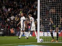 Harry Kane of England celebrates an offside header during the UEFA Nations League Group 2 match between England and Finland at Wembley Stadi...