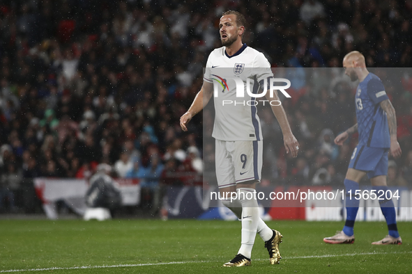 Harry Kane of England during the UEFA Nations League Group 2 match between England and Finland at Wembley Stadium in London, England, on Sep...