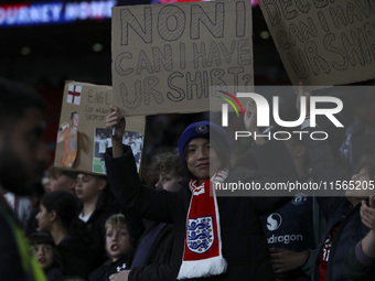 England fans during the UEFA Nations League Group 2 match between England and Finland at Wembley Stadium in London, England, on September 10...