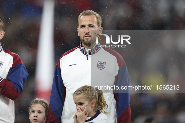 Harry Kane of England during the UEFA Nations League Group 2 match between England and Finland at Wembley Stadium in London, England, on Sep...