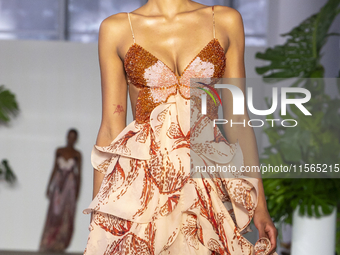 A model walks the runway at the PatBo show during New York Fashion Week in New York City, United States, on September 10, 2024. (