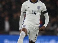 Ezri Konsa of England on the ball during the UEFA Nations League Group 2 match between England and Finland at Wembley Stadium in London, Eng...