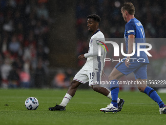 Angel Gomes of England on the ball during the UEFA Nations League Group 2 match between England and Finland at Wembley Stadium in London, En...