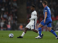 Angel Gomes of England on the ball during the UEFA Nations League Group 2 match between England and Finland at Wembley Stadium in London, En...