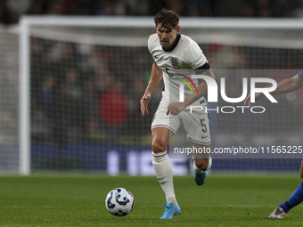 John Stones of England is on the ball during the UEFA Nations League Group 2 match between England and Finland at Wembley Stadium in London,...