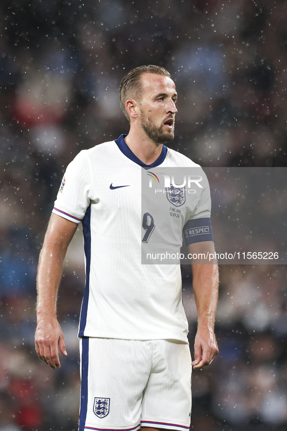 Harry Kane of England during the UEFA Nations League Group 2 match between England and Finland at Wembley Stadium in London, England, on Sep...