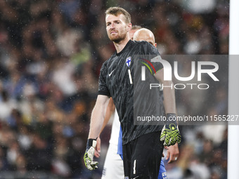 Lukas Hradecky of Finland during the UEFA Nations League Group 2 match between England and Finland at Wembley Stadium in London, England, on...