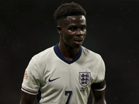 Bukayo Saka of England during the UEFA Nations League Group 2 match between England and Finland at Wembley Stadium in London, England, on Se...