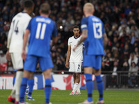 Trent Alexander-Arnold of England prepares to take a free kick during the UEFA Nations League Group 2 match between England and Finland at W...