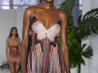 A model walks the runway at the PatBo show during New York Fashion Week in New York City, United States, on September 10, 2024. (