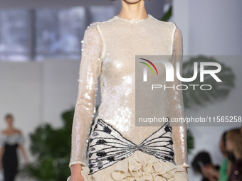 A model walks the runway at the PatBo show during New York Fashion Week in New York City, United States, on September 10, 2024. (