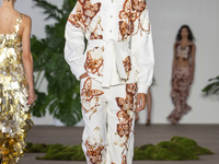 A model walks the runway at the PatBo show during New York Fashion Week in New York City, United States, on September 10, 2024. (