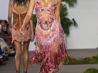 A model walks the runway at the PatBo show during New York Fashion Week in New York City, United States, on September 10, 2024. (