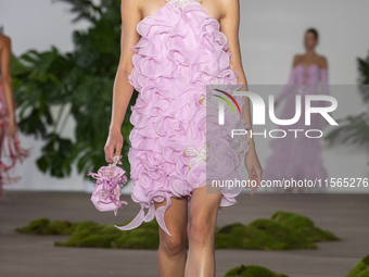 A model walks the runway at the PatBo show during New York Fashion Week in New York City, United States, on September 10, 2024. (