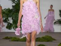 A model walks the runway at the PatBo show during New York Fashion Week in New York City, United States, on September 10, 2024. (