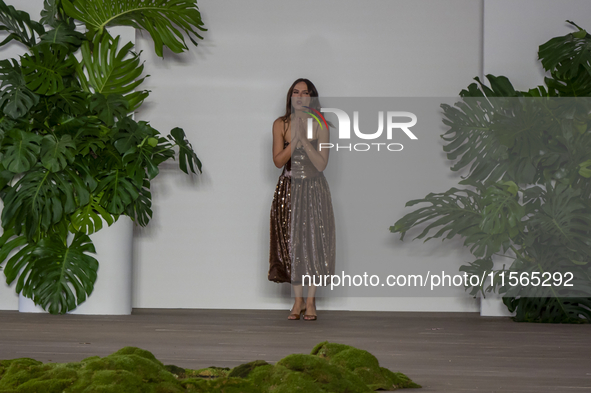 Designer Patricia Bonaldi walks the runway finale at the PatBo show during New York Fashion Week in New York City, United States, on Septemb...