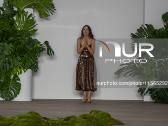 Designer Patricia Bonaldi walks the runway finale at the PatBo show during New York Fashion Week in New York City, United States, on Septemb...