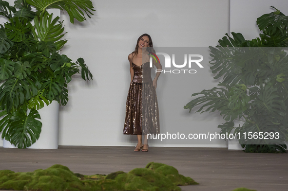 Designer Patricia Bonaldi walks the runway finale at the PatBo show during New York Fashion Week in New York City, United States, on Septemb...