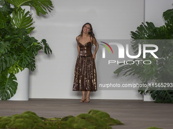 Designer Patricia Bonaldi walks the runway finale at the PatBo show during New York Fashion Week in New York City, United States, on Septemb...