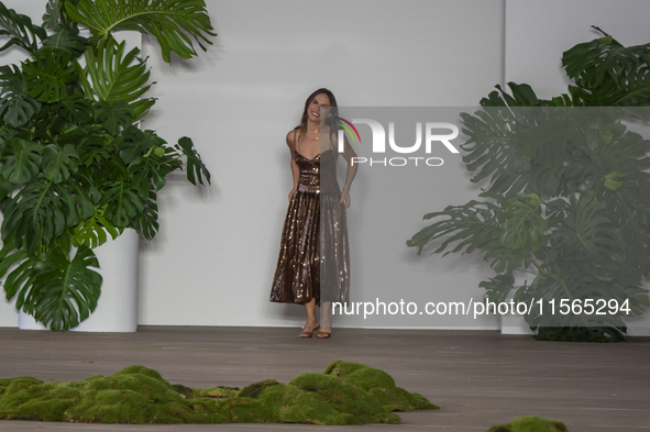 Designer Patricia Bonaldi walks the runway finale at the PatBo show during New York Fashion Week in New York City, United States, on Septemb...