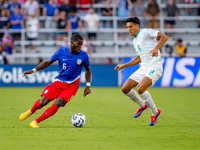 USA's Yunus Musah is seen during the friendly soccer match between the United States Men's National Team and New Zealand at TQL Stadium in C...