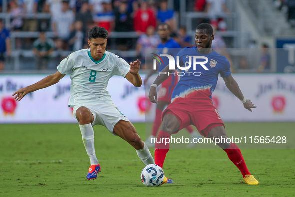 USA's Yunus Musah is seen during the friendly soccer match between the United States Men's National Team and New Zealand at TQL Stadium in C...