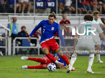 USA's Cade Cowell is seen during the friendly soccer match between the United States Men's National Team and New Zealand at TQL Stadium in C...