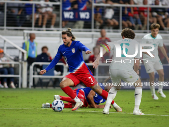 USA's Cade Cowell is seen during the friendly soccer match between the United States Men's National Team and New Zealand at TQL Stadium in C...