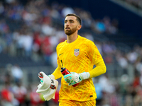 USA goalie Matt Turner is seen during the friendly soccer match between the United States Men's National Team and New Zealand at TQL Stadium...