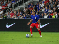 USA's Aidan Morris is seen during the friendly soccer match between the United States Men's National Team and New Zealand at TQL Stadium in...