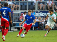 USA's Aidan Morris is seen during the friendly soccer match between the United States Men's National Team and New Zealand at TQL Stadium in...